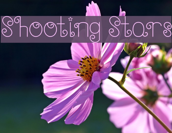 Shooting Stars Font examples