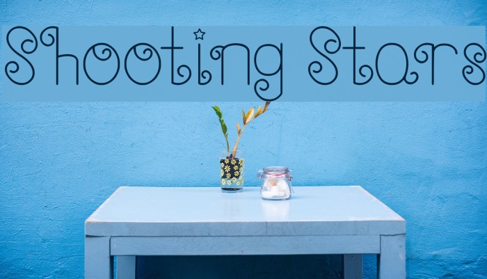 Shooting Stars Font examples