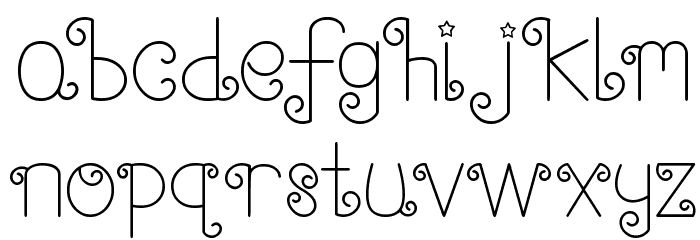 Shooting Stars Font LOWERCASE