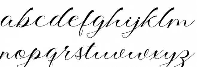 ShophiaScript Caratteri MINUSCOLO