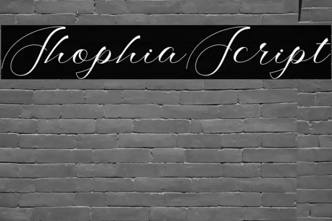 ShophiaScript Font examples