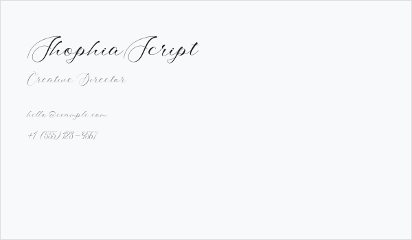 ShophiaScript Business Card