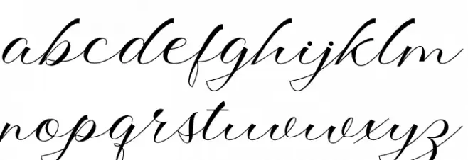 ShophiaScript 字体 小写