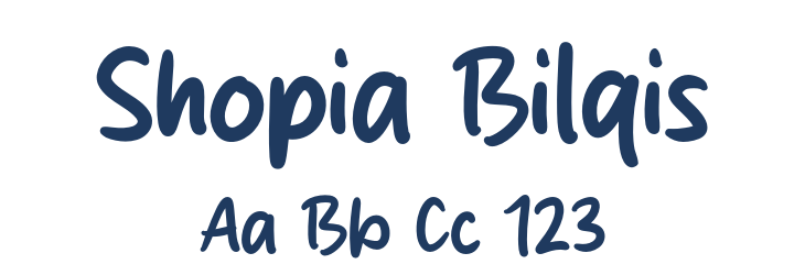 Shopia Bilqis Font Preview