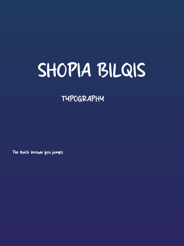 Shopia Bilqis Poster