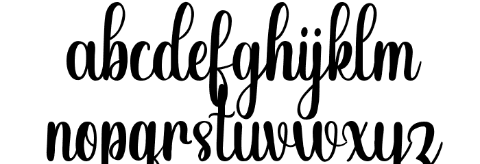 Shopia Font LOWERCASE