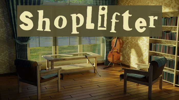 Shoplifter Font examples