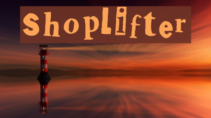 Shoplifter Font examples