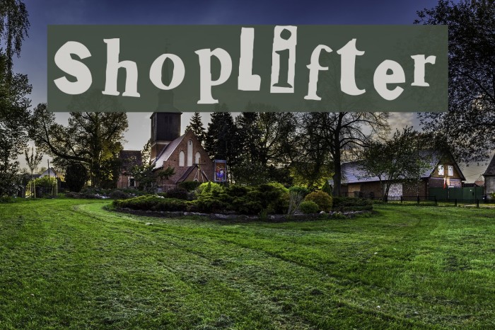 Shoplifter Font examples