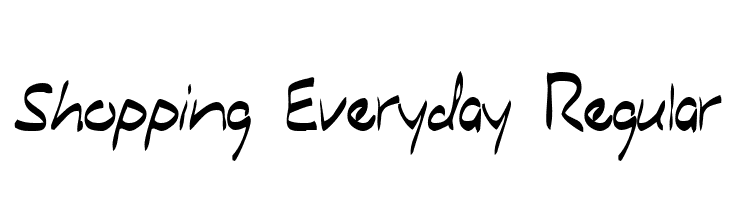Shopping Everyday Regular  नि: शुल्क फ़ॉन्ट्स डाउनलोड