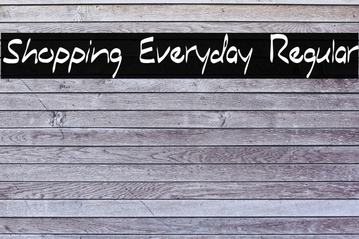 Shopping Everyday Regular Example 1