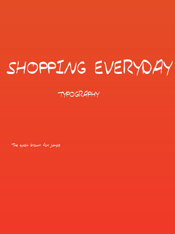 Shopping Everyday Regular Poster