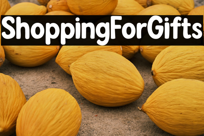 Shopping For Gifts Example 1