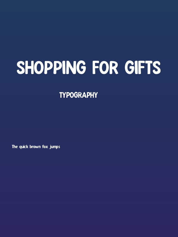 Shopping For Gifts Poster