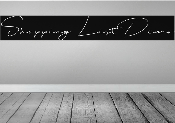 Shopping List Demo Font examples