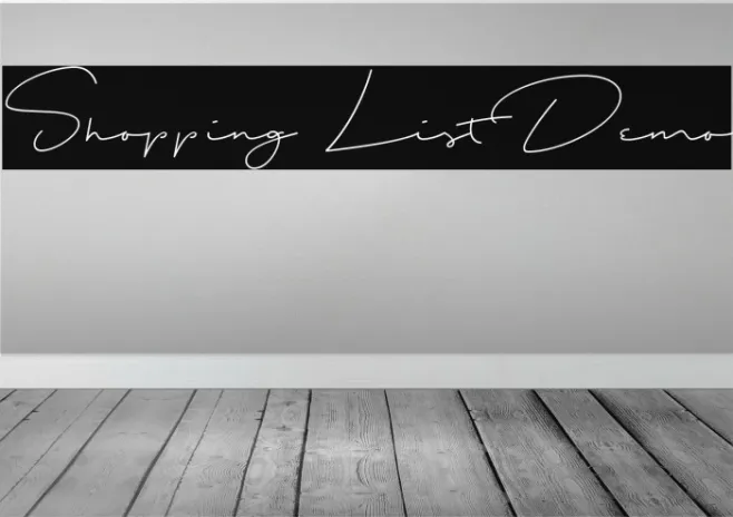 Shopping List Demo Example 3