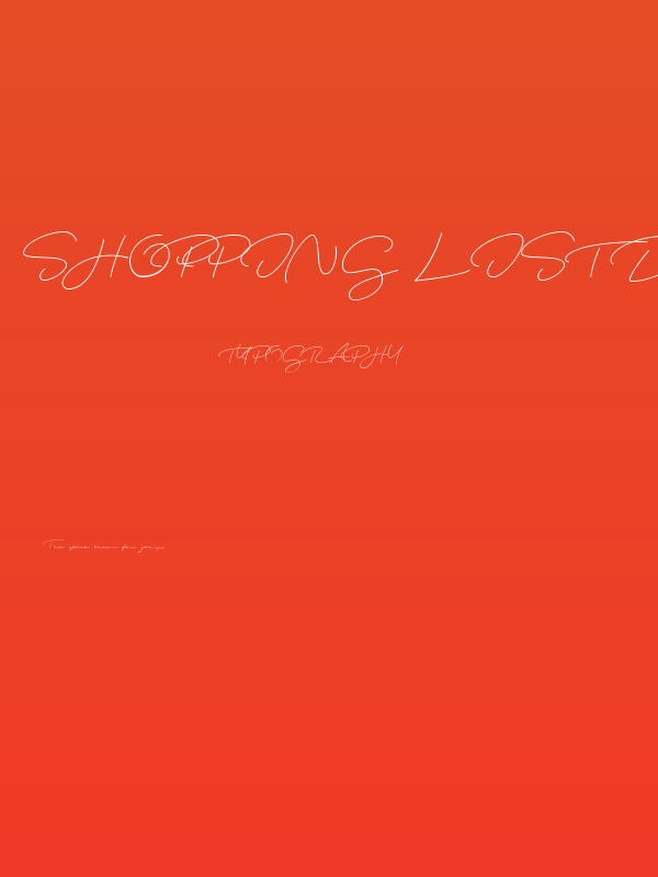 Shopping List Demo Poster