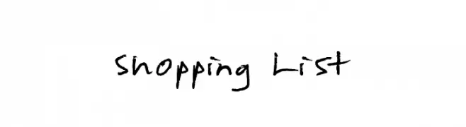 Shopping List  नि: शुल्क फ़ॉन्ट्स डाउनलोड