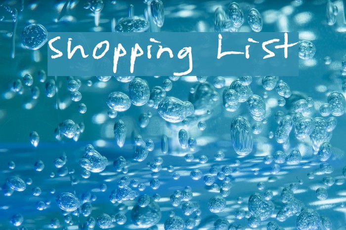 Shopping List Font examples