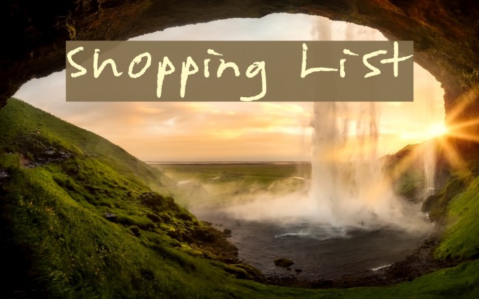 Shopping List Font examples