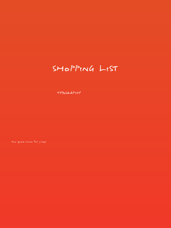 Shopping List Poster