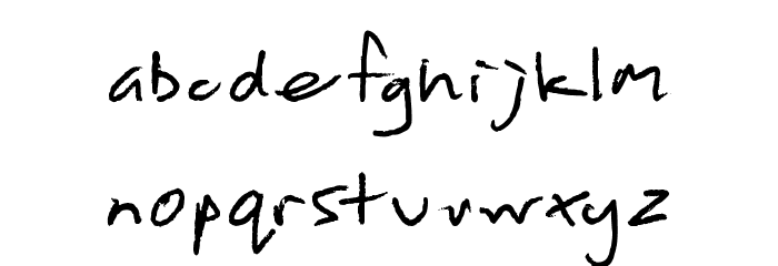 Shopping List Font LOWERCASE