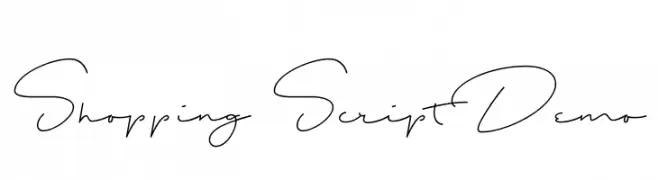 Shopping Script Demo  Frei Schriftart Herunterladen