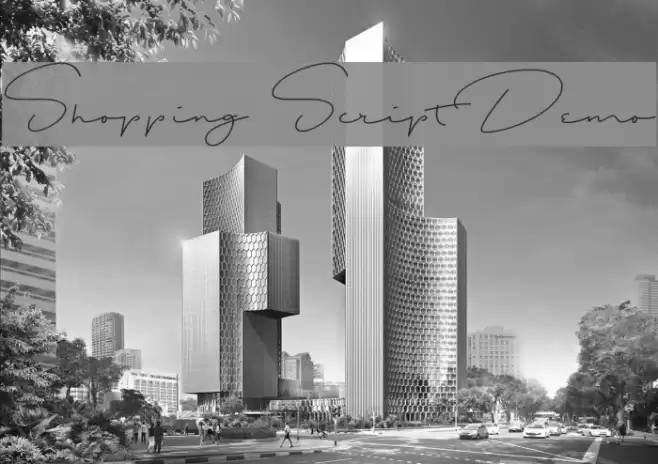 Shopping Script Demo Font examples