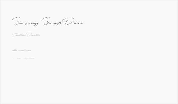 Shopping Script Demo Business Card