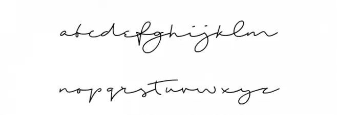Shopping Script Demo Schriftart Kleinbuchstaben