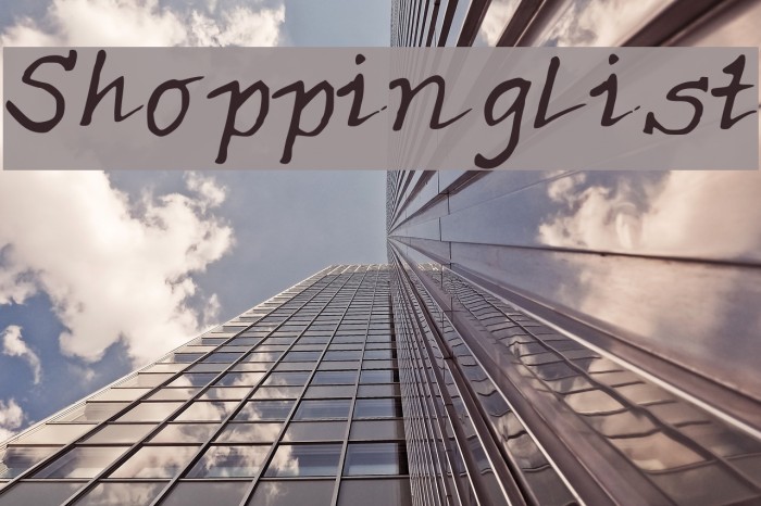 ShoppingList Font examples