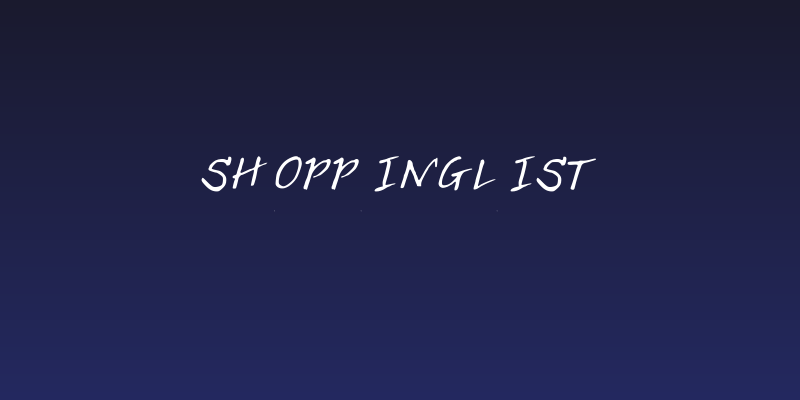 ShoppingList Social Header