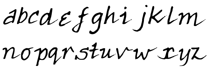 ShoppingList Font LOWERCASE