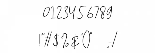 Shopping_Font_Script Font OTHER CHARS