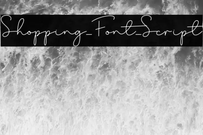 Shopping_Font_Script Font examples