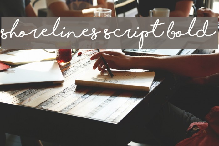 Shorelines Script Bold 字体 examples