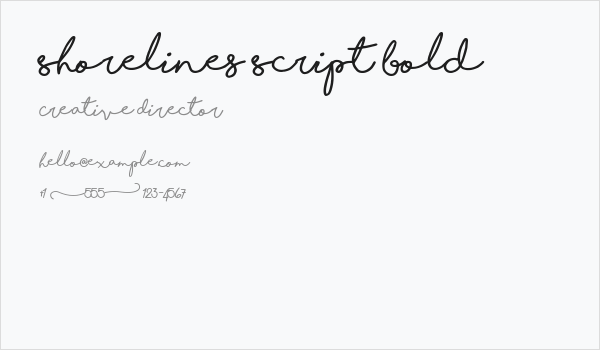 Shorelines Script Bold Business Card