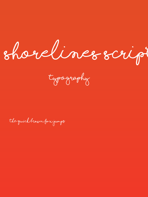 Shorelines Script Bold Poster