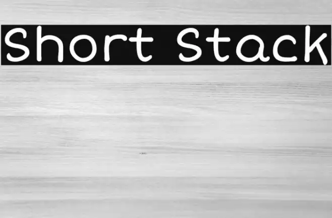 Short Stack Font examples