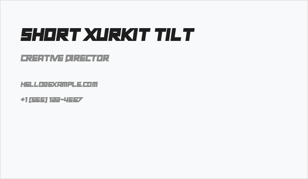 Short Xurkit Tilt Business Card