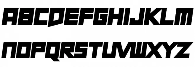 Short Xurkit Tilt Font LOWERCASE