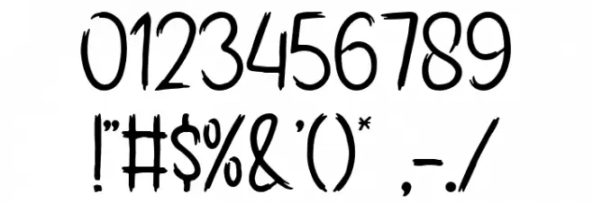 Short Zippers Font OTHER CHARS