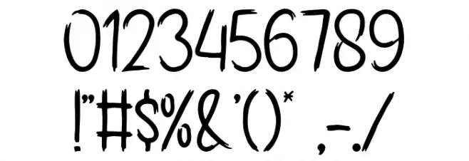 Short Zippers Font OTHER CHARS