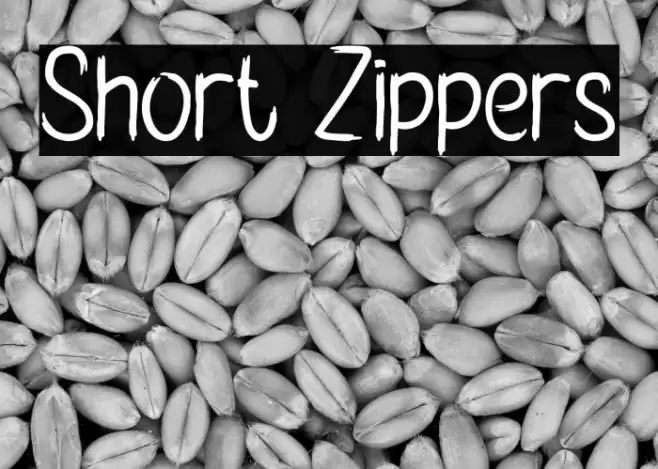 Short Zippers Font examples