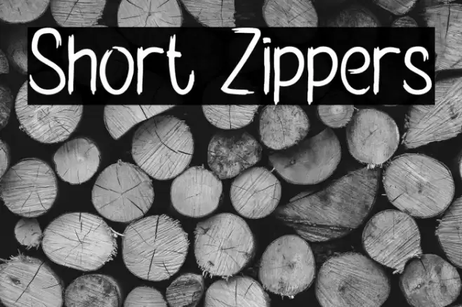 Short Zippers Font examples