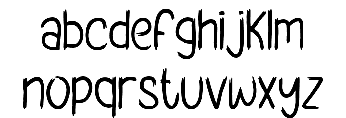 Short Zippers Font LOWERCASE