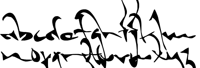 Shortbrush Font LOWERCASE