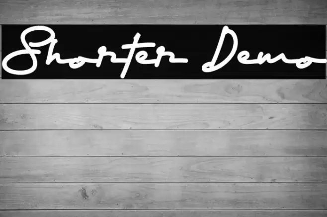 Shorter Demo Font examples