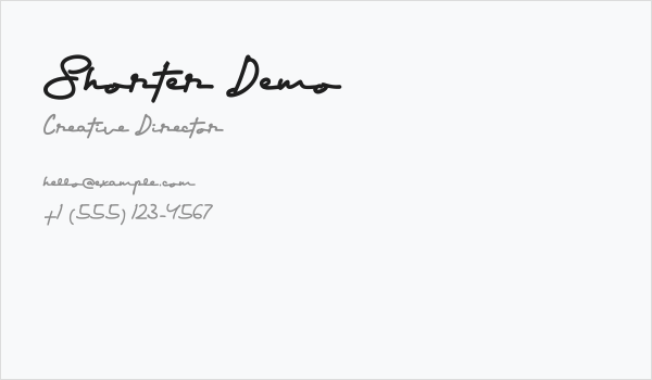 Shorter Demo Business Card