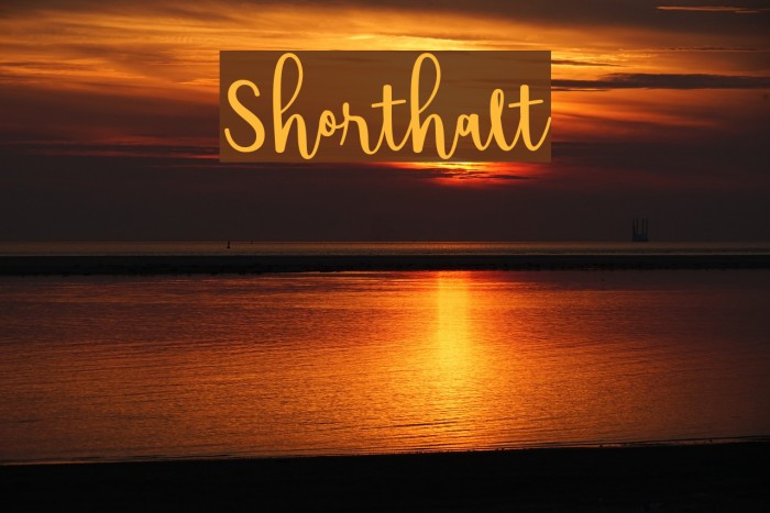Shorthalt Font examples